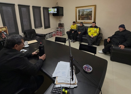 El intendente Norberto Villordo recibió a dirigentes de Santa Lucía Football Club